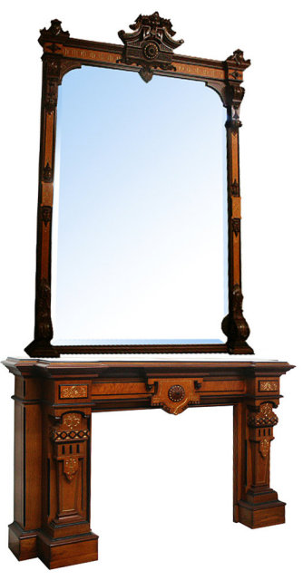 72.5709 Renaissance Revival Mantel and Over Mirror