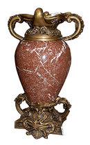 83.6636 Pair of Marble and Bronze Urns.