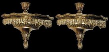 60.4438 Pair of 19th C. Bronze Wall Sconces