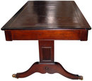 11.1056 English Sheraton Style Mahogany Library Table w/Leather Top