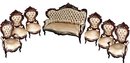 33.6749 7-Pc. Stanton Hall Parlour Set by J. Meeks