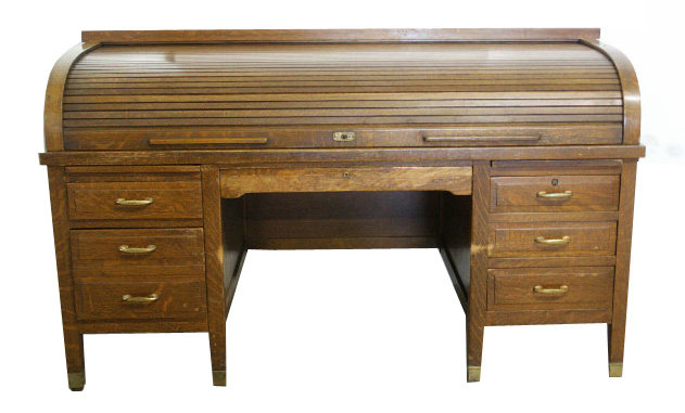 12.4144 Antique American Banker's Golden Oak
