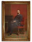 77.6773 Life-Sized Portrait of Distinguished Gentleman in Gilt Frame