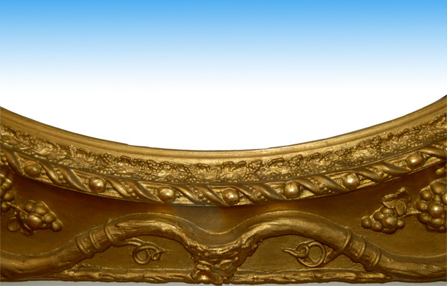 6791 Rococo Gilded Grapevine Overmantel Mirror