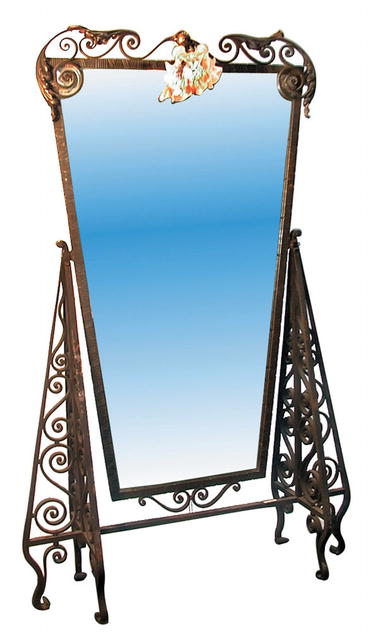 32.2507 Art Deco Wrought Iron Dressing Mirror