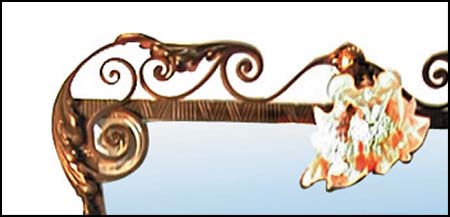 32.2507 Art Deco Wrought Iron Dressing Mirror