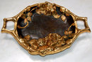 6805 Round Bronze Plate with Grape Vines
