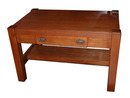 11.4847 Oak Mission Table with Center Drawer c. 1910