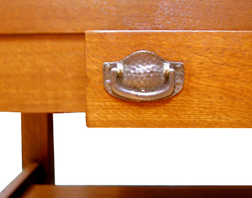 11.4847 Oak Mission Table with Center Drawer c. 1910