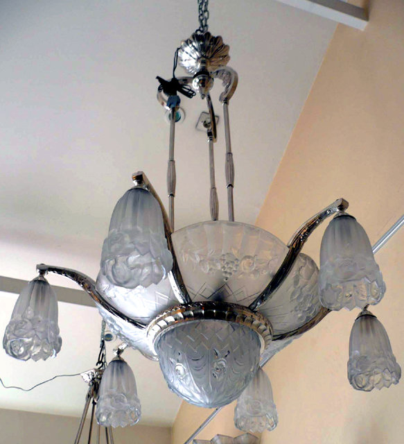 6825 Art Deco Fruit Themed Chandelier