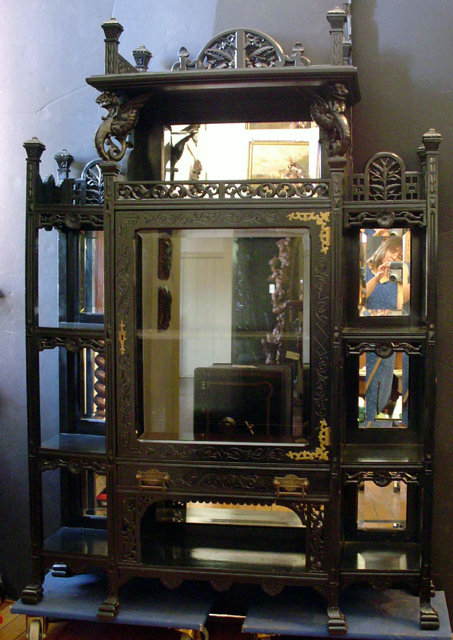 38.6925 Antique American Eastlake Etagere with Griffins