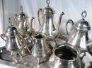 4536 Antique 7-Piece Victorian Silver Plate Tea Set