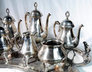 4536 Antique 7-Piece Victorian Silver Plate Tea Set
