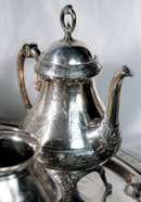 4536 Antique 7-Piece Victorian Silver Plate Tea Set