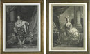 6943 Pair Intricately Detailed Portraits of Louis XVI and Marie Antoinette