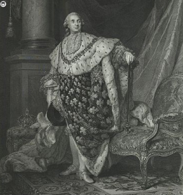 6943 Pair Intricately Detailed Portraits of Louis XVI and Marie Antoinette