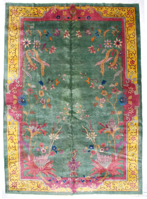6968 Antique Art Deco Chinese Rug