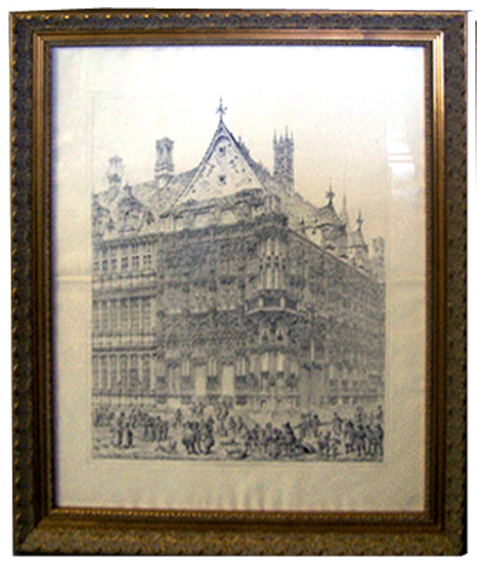 6959 Pair of Framed Church Prints