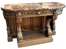 Carved Console with Marble Top