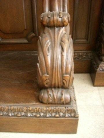 Carved Console with Marble Top