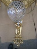 Pair of French Bronze Winged Sconces