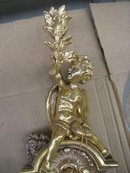 Pair of French Bronze Winged Sconces