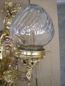 Pair of French Bronze Winged Sconces