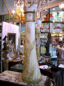 6998 Large Art Nouveau Lady Urn