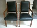 7025 10 Leather Chairs & Art Deco Table