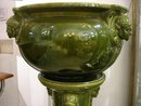 7031 Green Majolica Planter