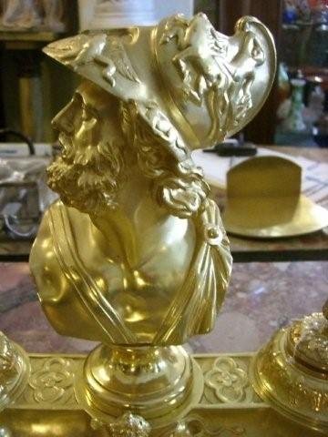 7040 Figure of Greek Mythology Bronze Inkwell