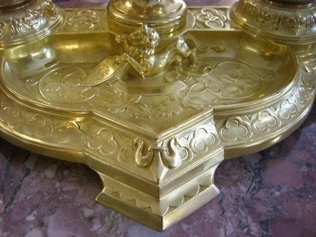 7040 Figure of Greek Mythology Bronze Inkwell