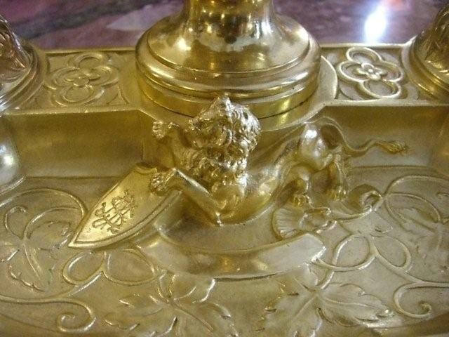7040 Figure of Greek Mythology Bronze Inkwell