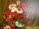 7082 Oil on Canvas Painting of Roses by Gaston Dubois