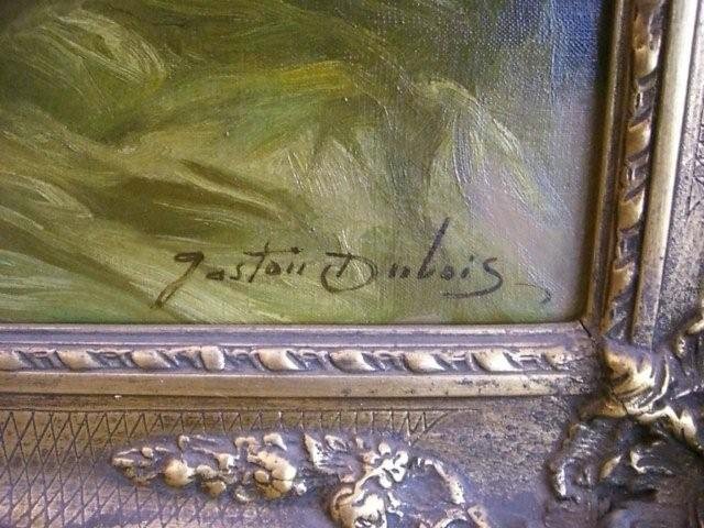 7082 Oil on Canvas Painting of Roses by Gaston Dubois