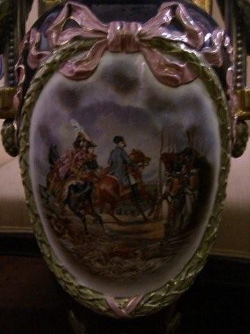 81.7085 Pair of Signed Napoleon Majolica Vases