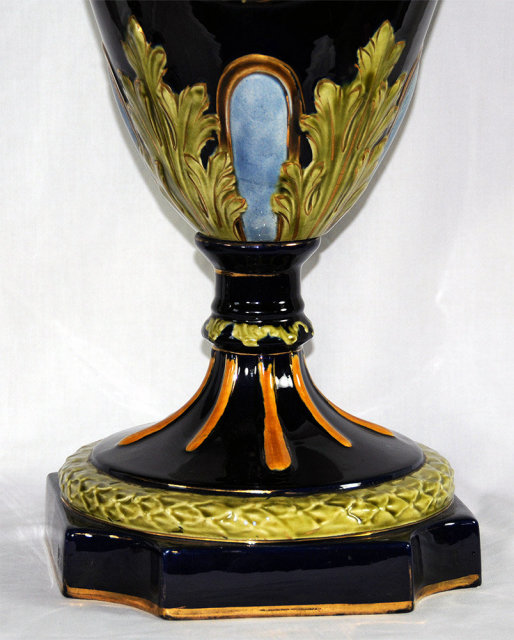 81.7085 Pair of Signed Napoleon Majolica Vases