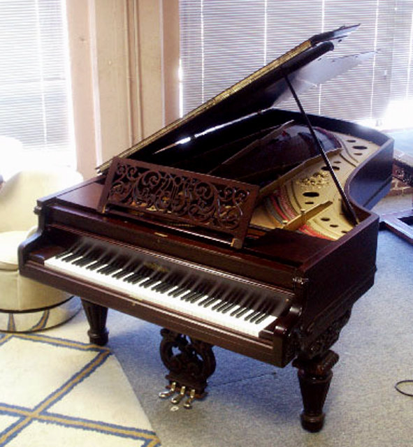 2412 Chickering Antique Parlor Grand Piano