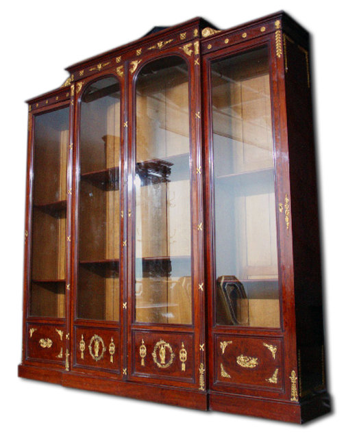 7009 Empire Style Bookcase Signed by F. Linke