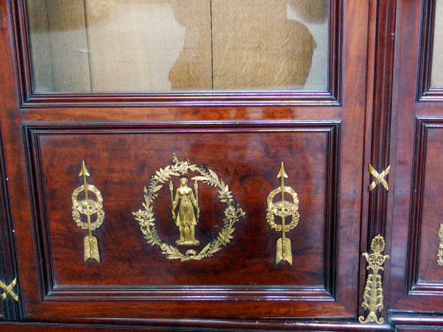 7009 Empire Style Bookcase Signed by F. Linke