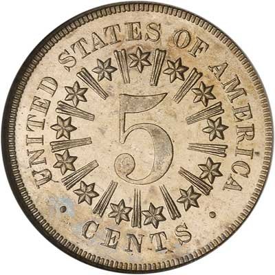 C0091 Proof Shield Nickel, 1867 NGC 5C PR66 Cameo with Rays
