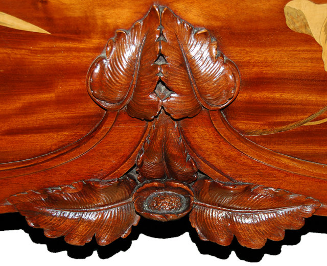 53.4615 Inlaid Art Nouveau Footboard/Headboard by Galle