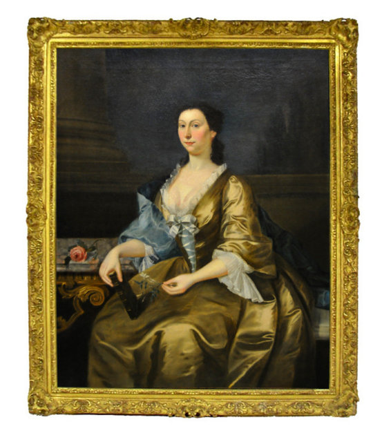 7211 19th C. Oil on Canvas Portrait of a Lady