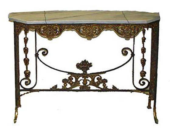 54.7209 Antique 19th C. Console Table by Oscar Bach