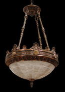 57.2456 The Justice Chandelier: Bronze & Alabaster