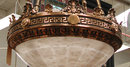 57.2456 The Justice Chandelier: Bronze & Alabaster