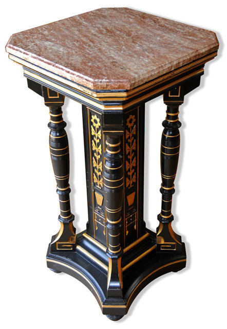 69.335 Antique Victorian Marble Top Pedestal