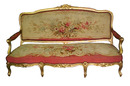 38.4604 5-Piece French Parlour Suite with Original Aubusson Tapestry & 24K Gold Gilt Frames