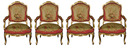 38.4604 5-Piece French Parlour Suite with Original Aubusson Tapestry & 24K Gold Gilt Frames