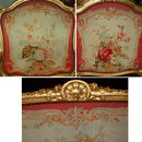 38.4604 5-Piece French Parlour Suite with Original Aubusson Tapestry & 24K Gold Gilt Frames